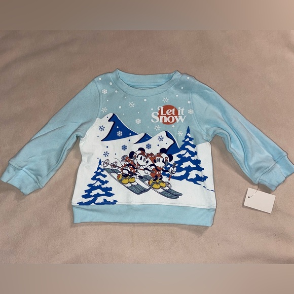 Disney Kids Blue 'Let It Snow' Sweatshirt - Picture 1 of 6